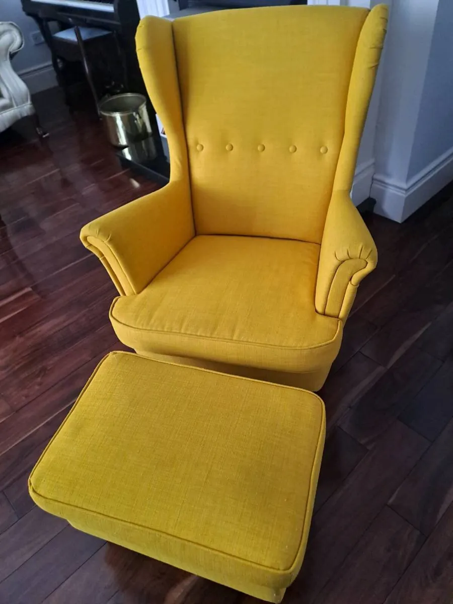 Armchair and footstool - Image 3