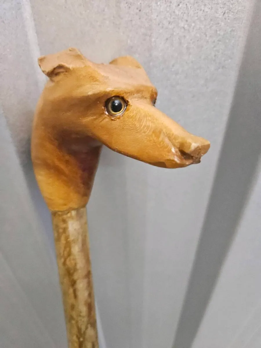 Hand carved walking stick - Image 1