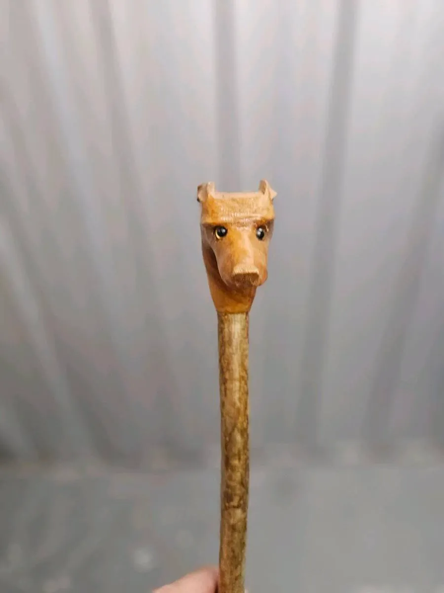 Hand carved walking stick - Image 3