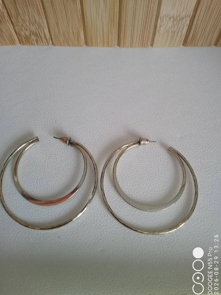 Women's Classic Double Hoop Earrings - Image 1