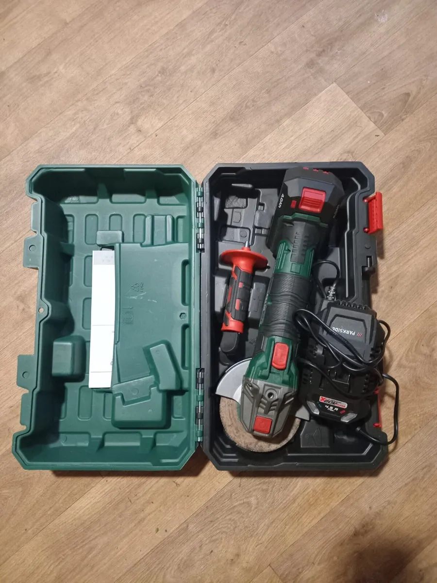 Parkside battery angle grinder with big  battery - Image 1