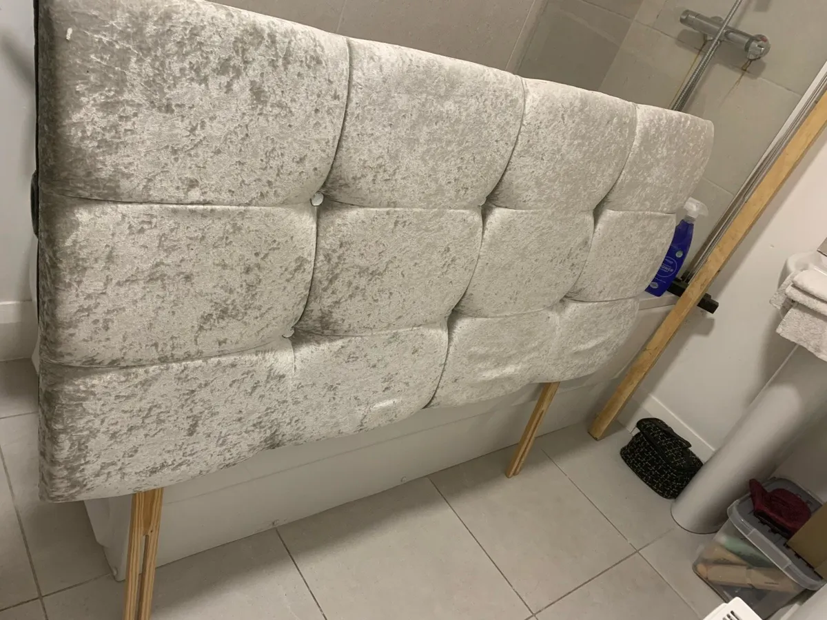 Velvet headboard