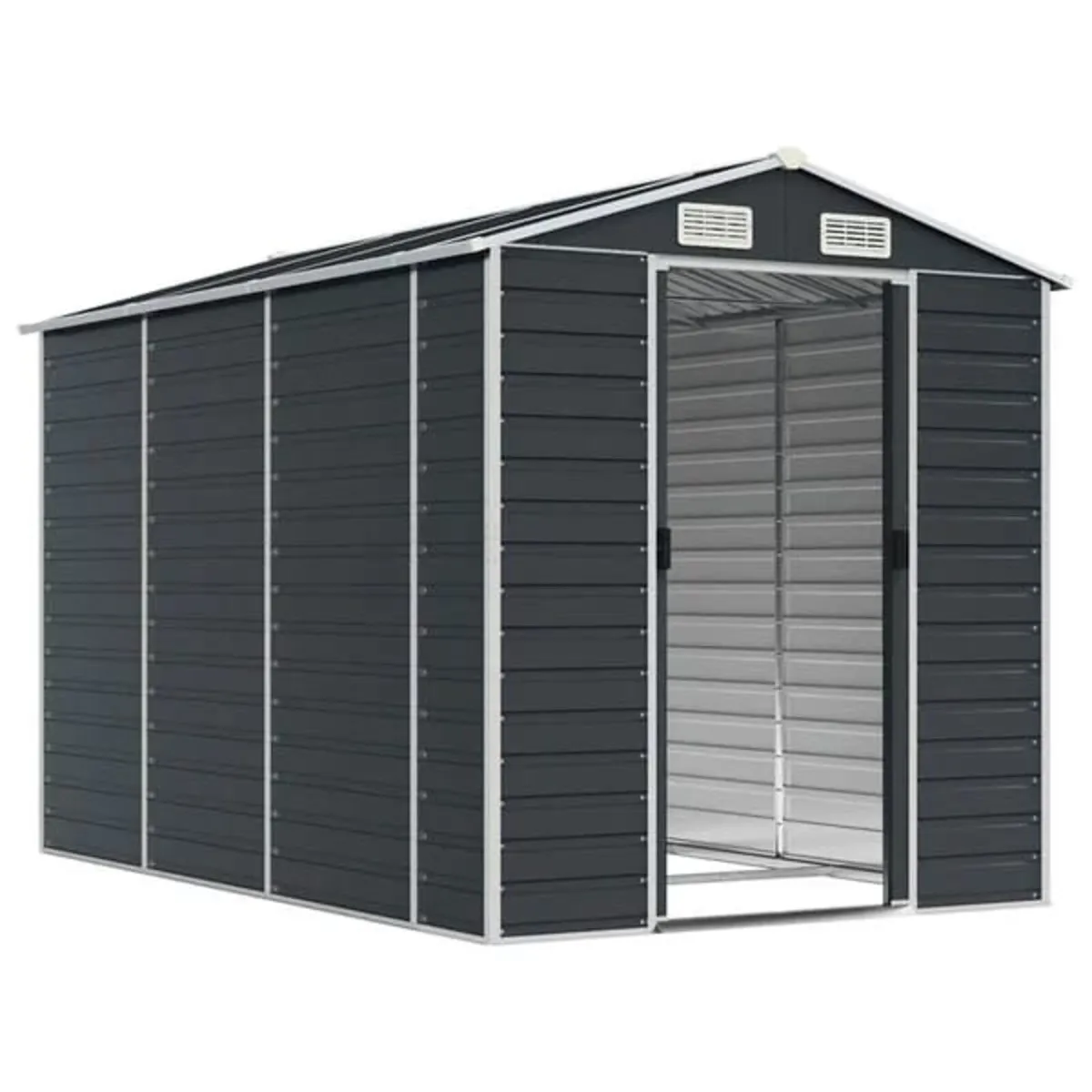 Garden Shed Anthracite 191x300x198 cm Galvanised S - Image 2