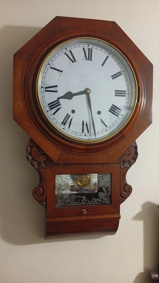 Antique drop-dial clock - Image 3