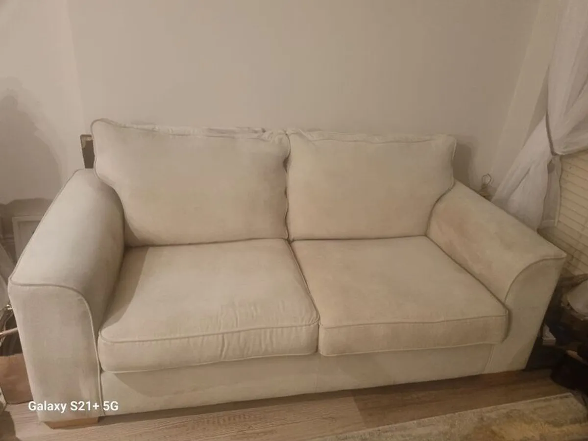 Cream sofa for sale - Image 2