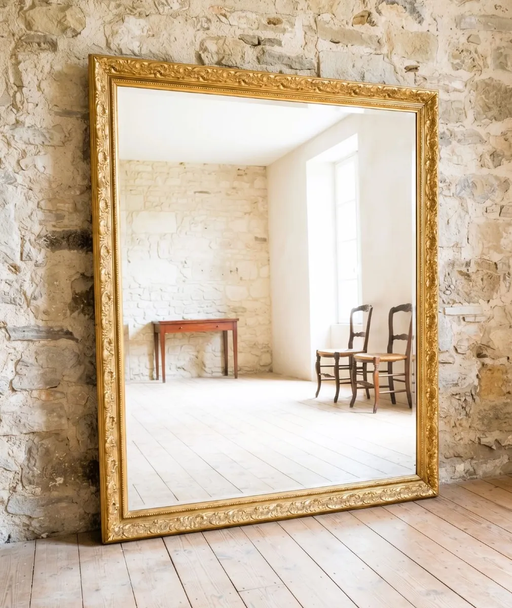 Large Vintage Gilt Mirror 5 ft. x 4 ft.