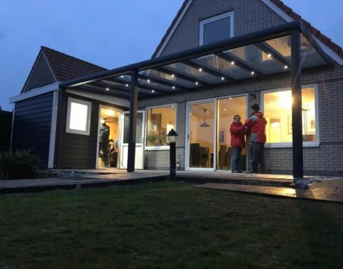 Premium Aluminium Veranda - Anthracite Grey Finish - Image 4
