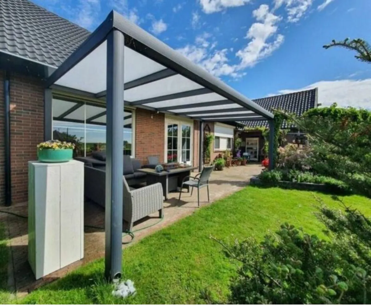 Premium Aluminium Veranda - Anthracite Grey Finish - Image 3