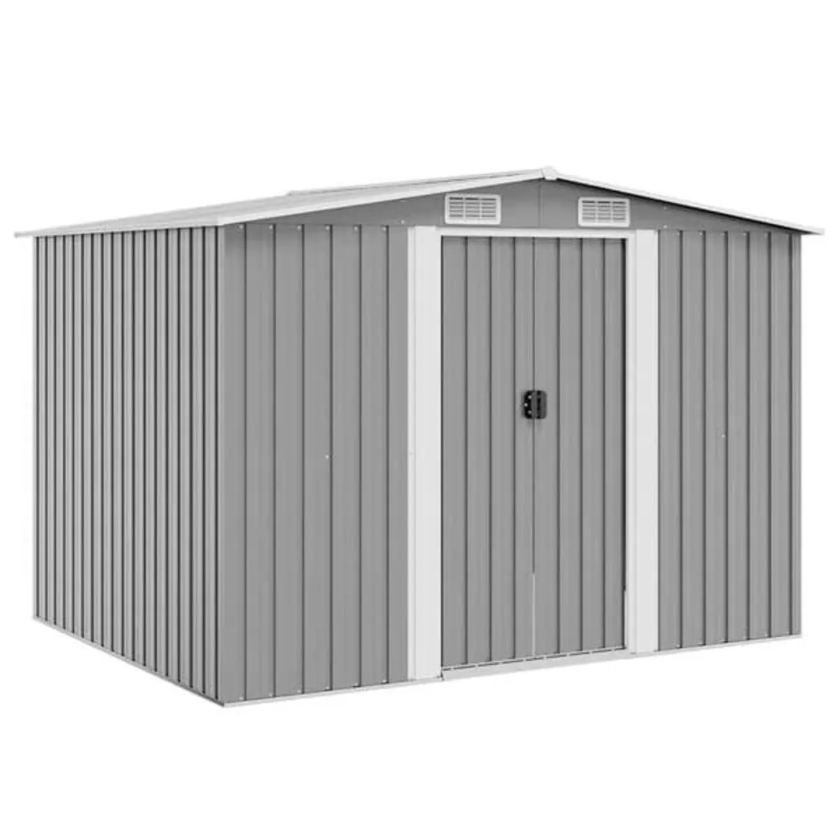 Garden Storage Shed Grey Metal 257x205x178 cm

Des - Image 1