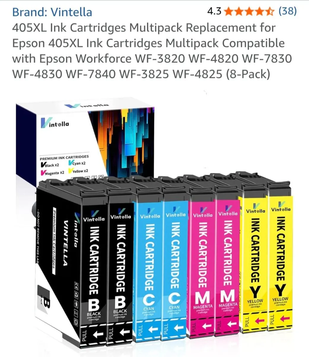 Printer Epson WorkForce WF-7830 + extra ink, peper - Image 2