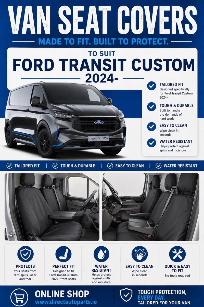 Ford Transit Custom 2024- Heavy Duty Seat Covers - Image 1