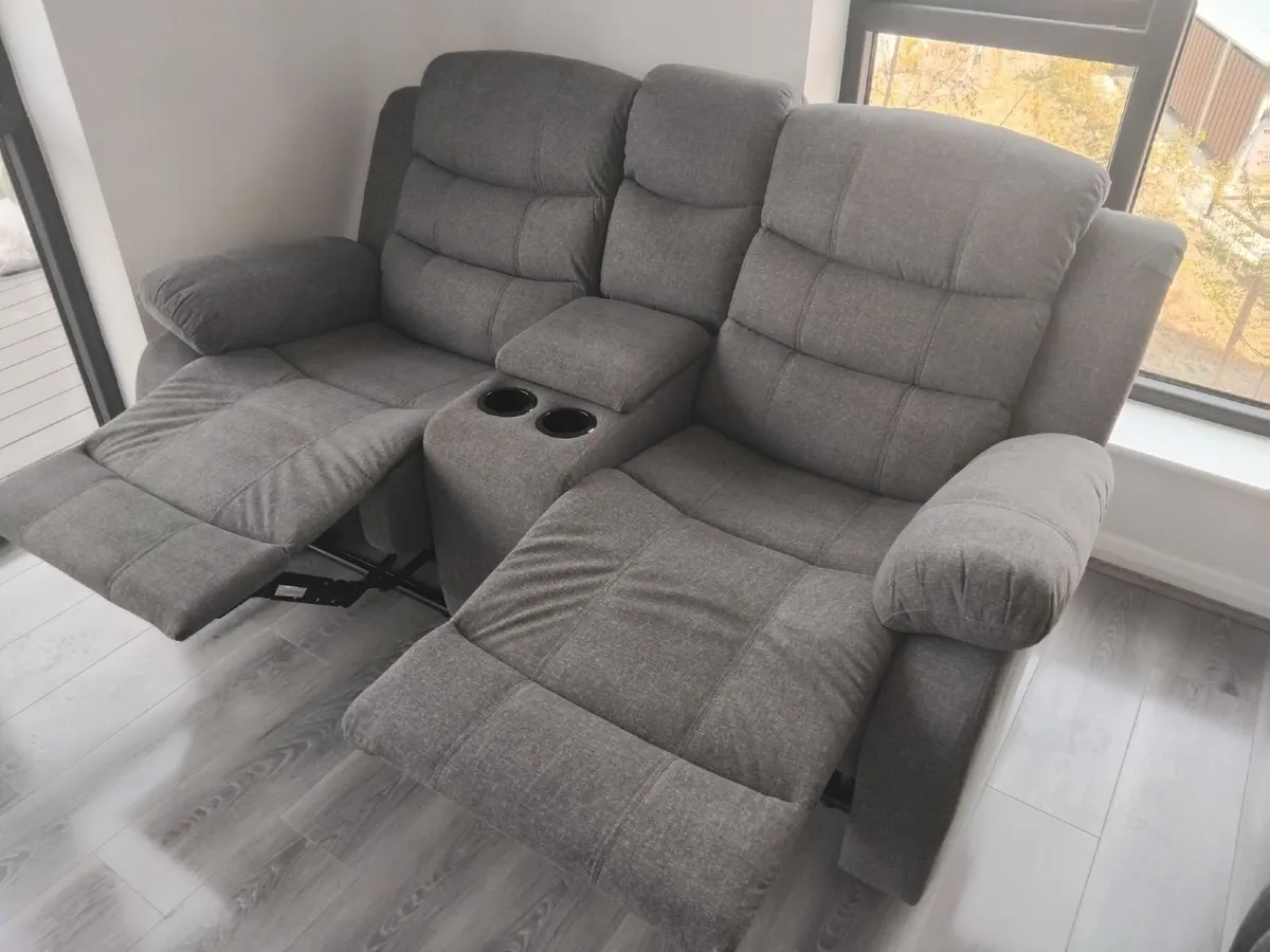 Ivy Reclining Fabric Sofa Delivered Across Ireland - Image 3