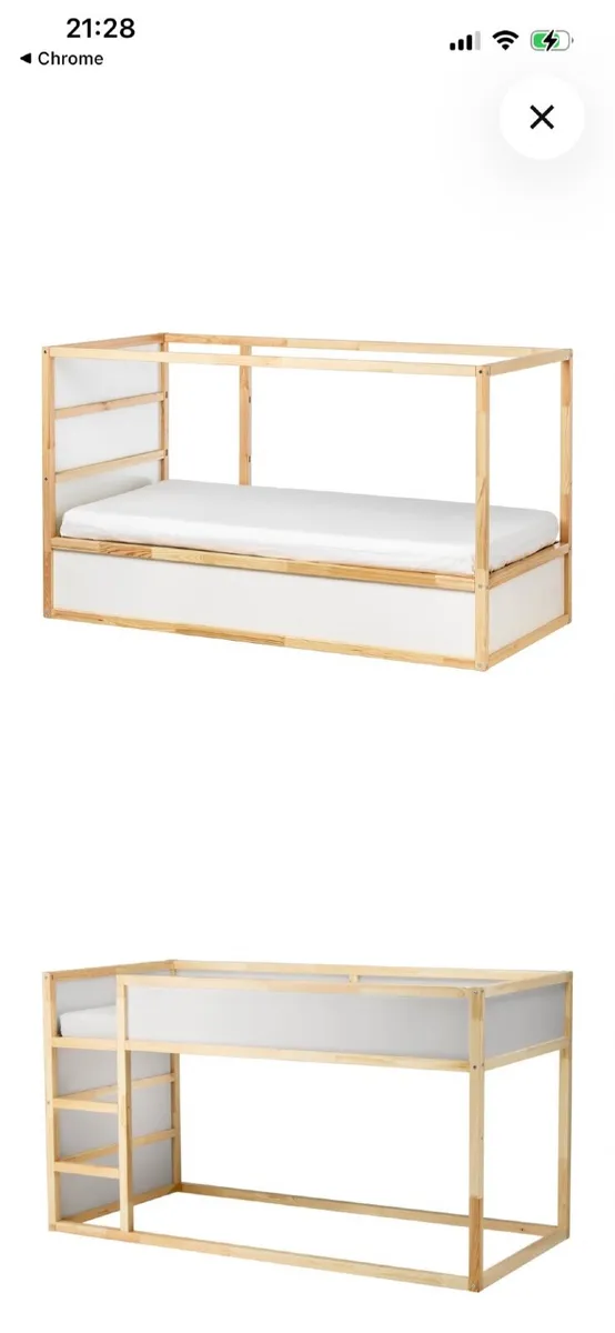 Kids Reversible Loft Bed with Mattress - Image 4