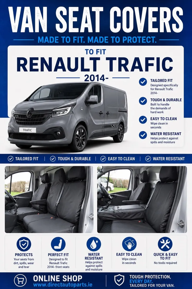 Renault Trafic 2014-2026 Heavy Duty Seat Covers - Image 1