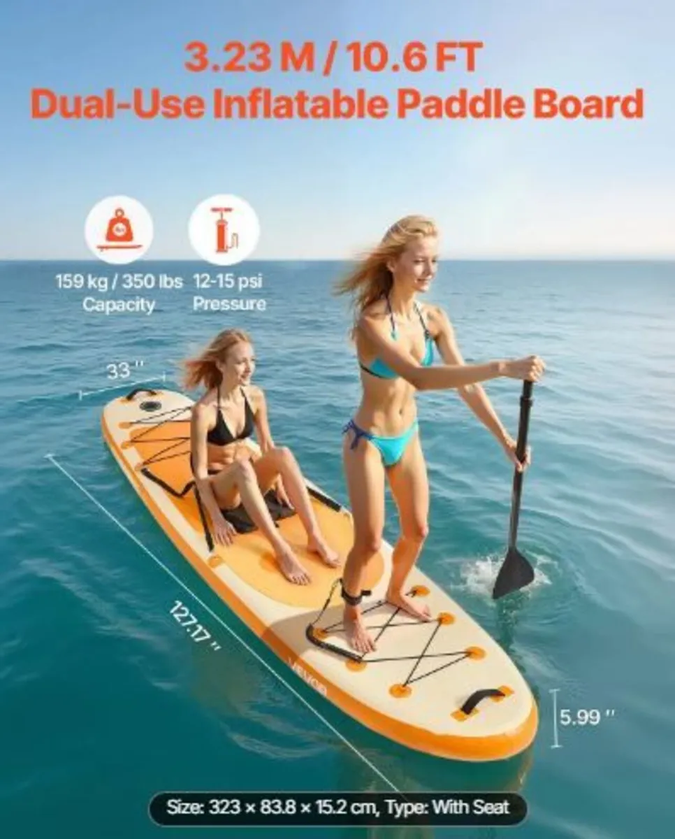 Inflatable Paddle Board with Seat - Image 2