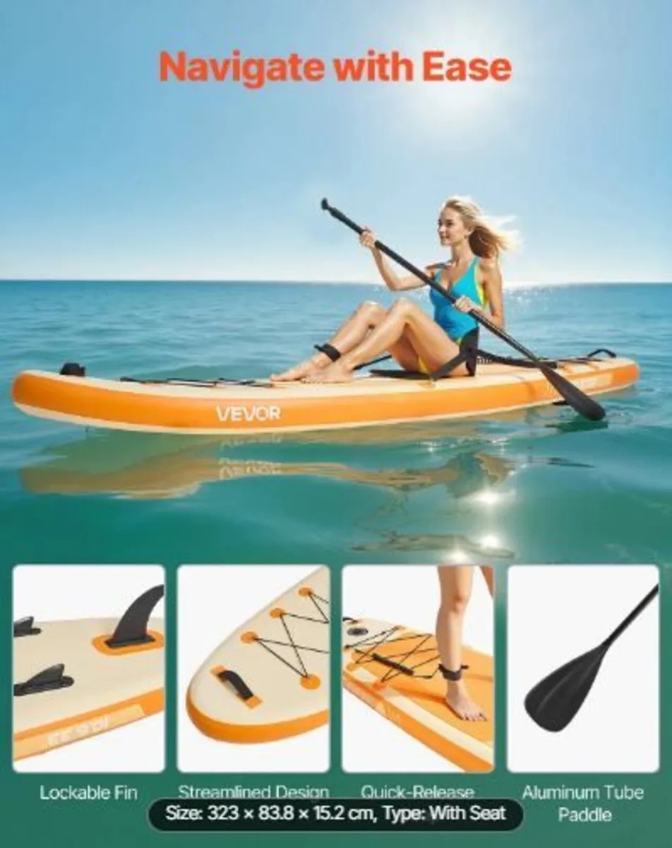 Inflatable Paddle Board with Seat - Image 4