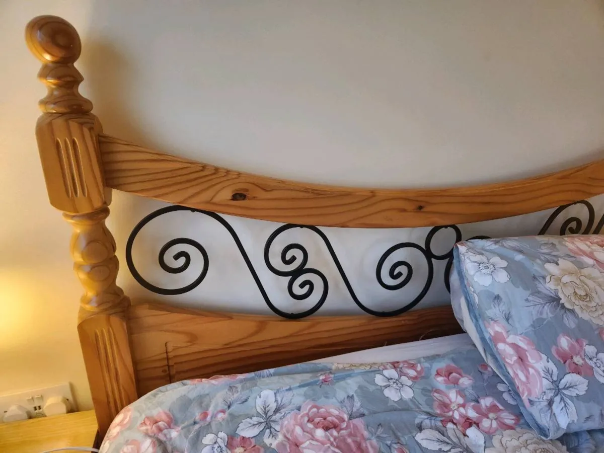 King Size Bed and Mattress - Image 2