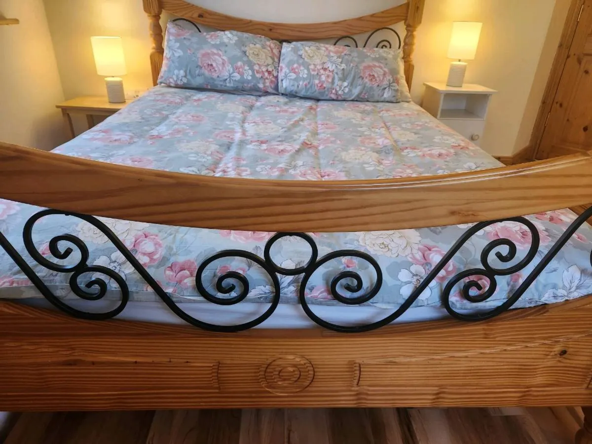 King Size Bed and Mattress - Image 3