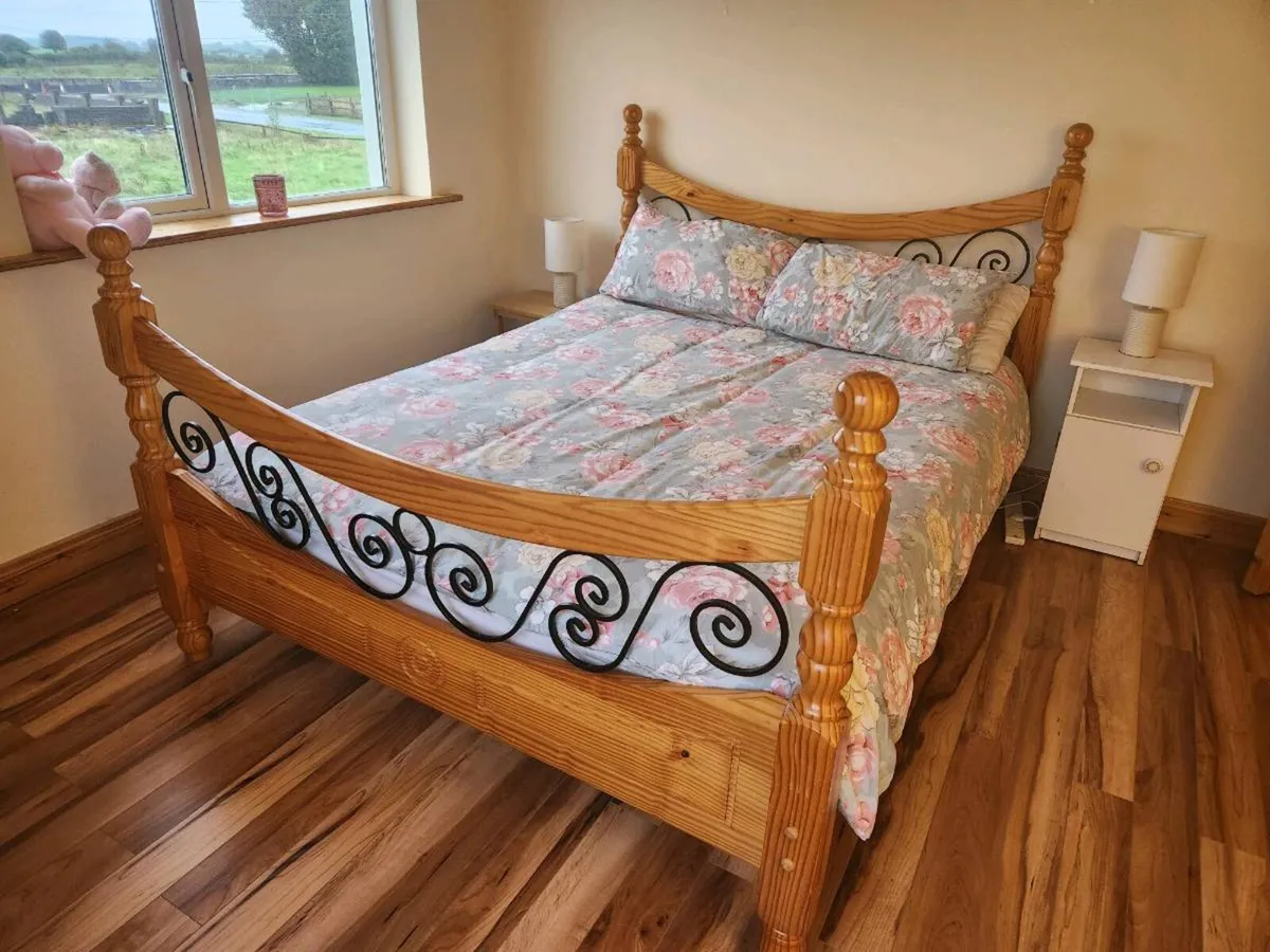 King Size Bed and Mattress - Image 4
