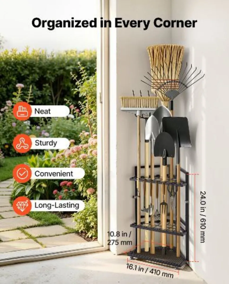 Garden Tool Organizer for Corner - Image 1