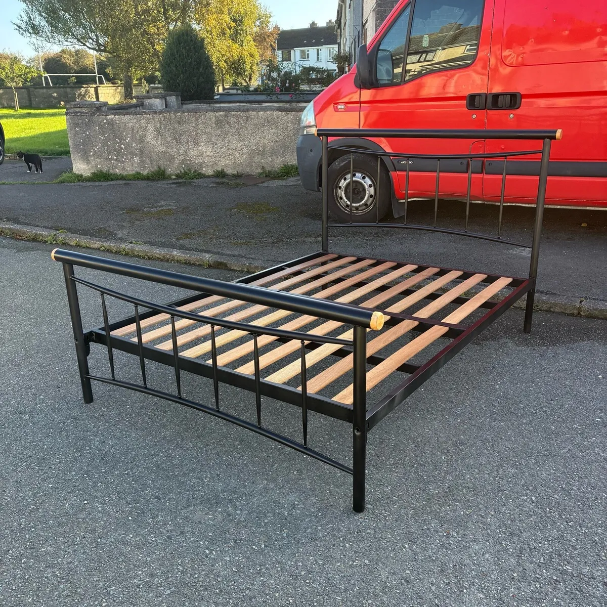 Black double bed frame - Image 3