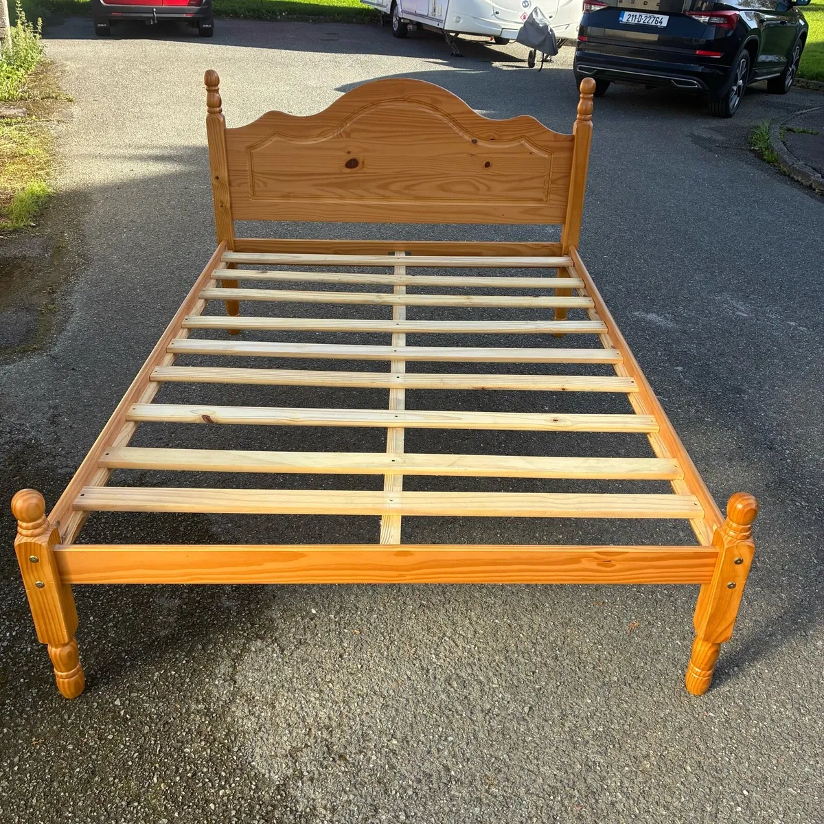 Solid Pine Double Bed Frame - Image 4