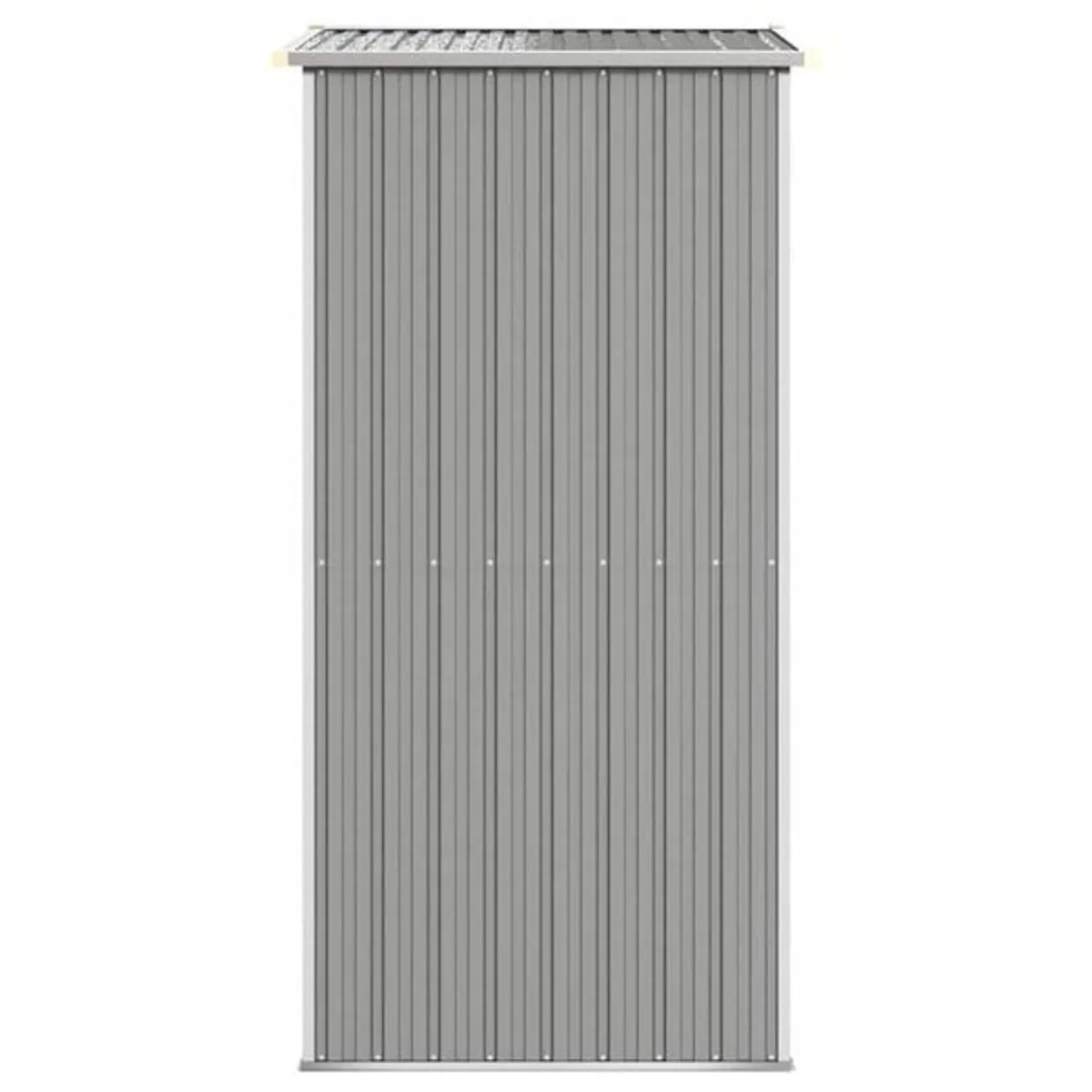Garden Shed Light Grey 192x108x223 cm Galvanised S - Image 2