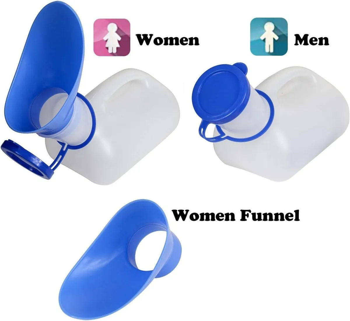 Car Urinal with Lid and Funnel Portable - Image 1