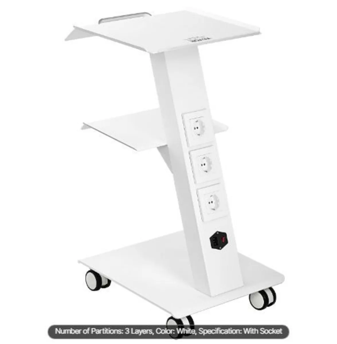 Lab Trolley, Rolling Lab Cart with Built-in Socke - Image 3