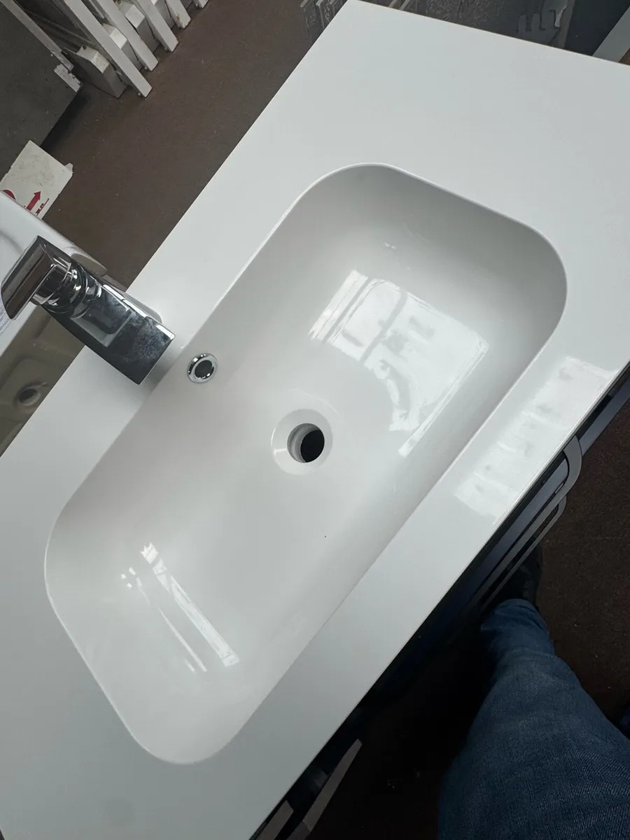 Special Offer Blue 800mm Vanity Unit Basin & Tap - Image 4