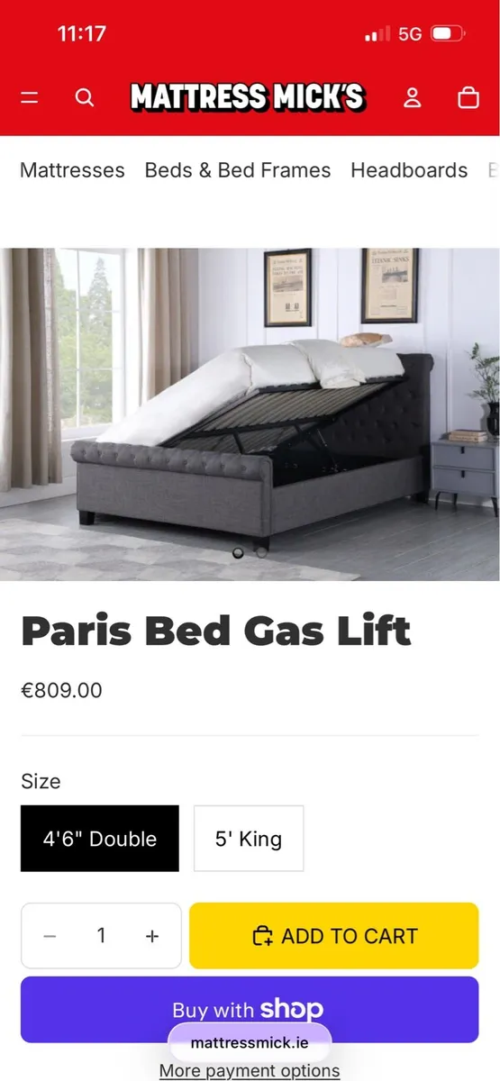 **OVER €300 OFF OTTOMAN DOUBLE & KING BEDS*** - Image 4