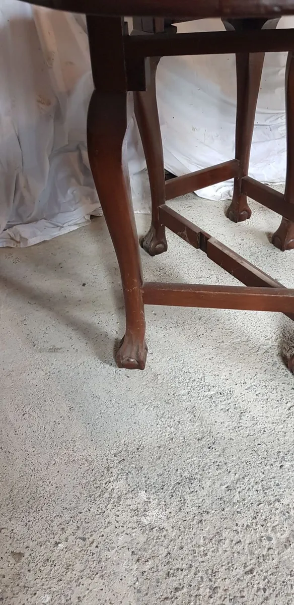 Solid mahogany drop leaf table - Image 4