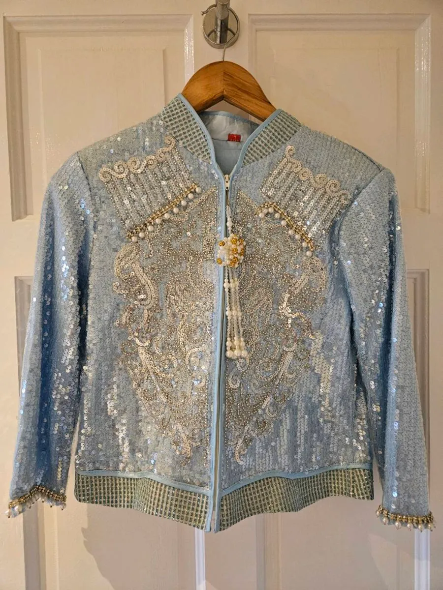 Elegantly Blue Handmade Chinese Dress - Image 2