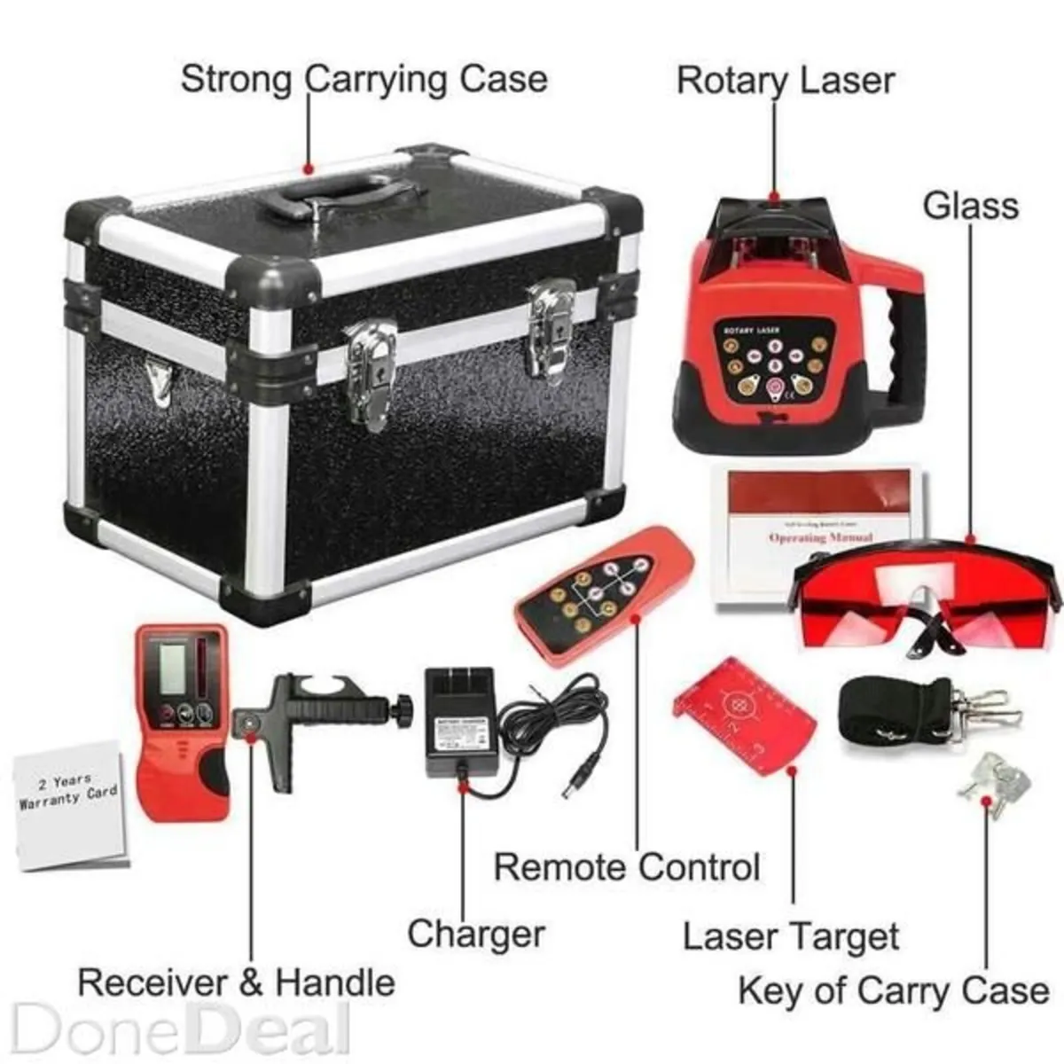 Self-levelling Rotary Laser Level Tripod+ Staff - Image 3