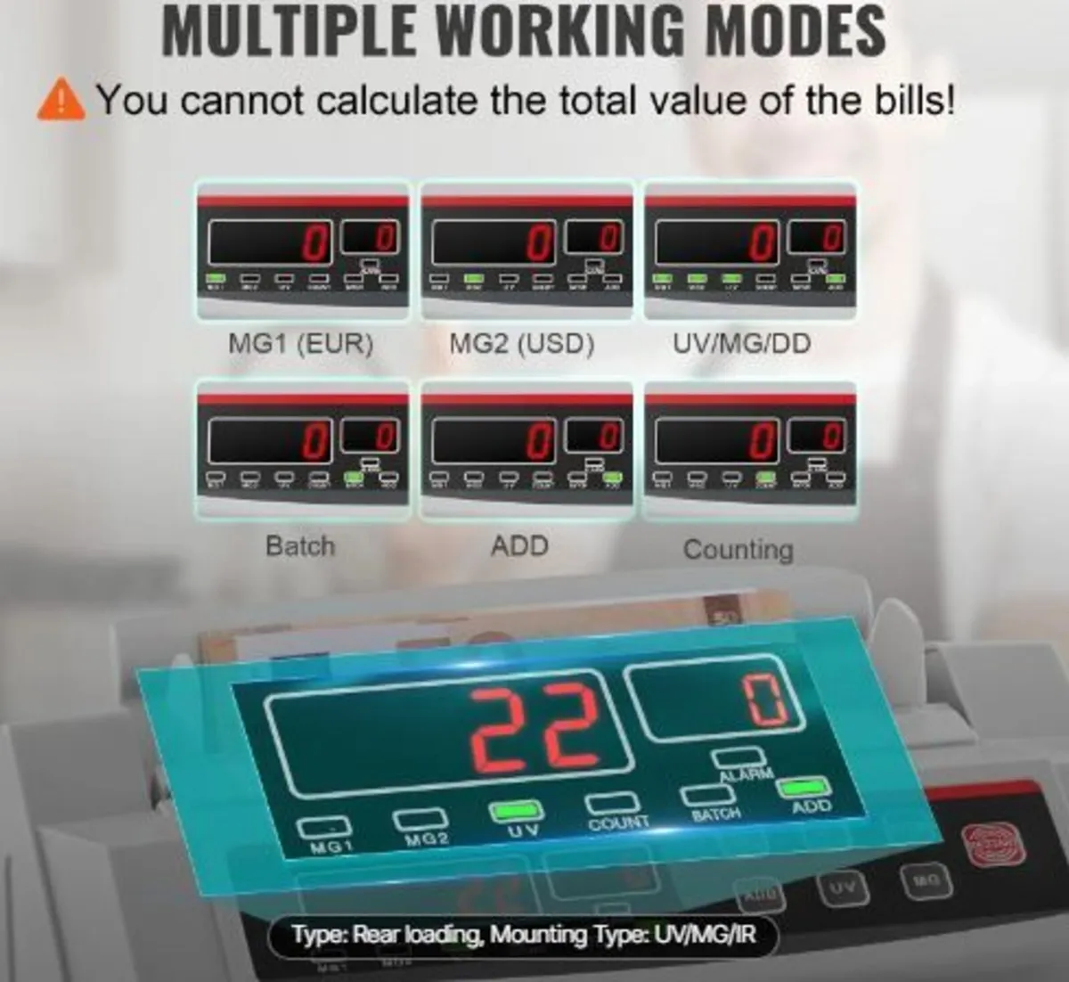 Banknotes Counter With LED Display - Image 4