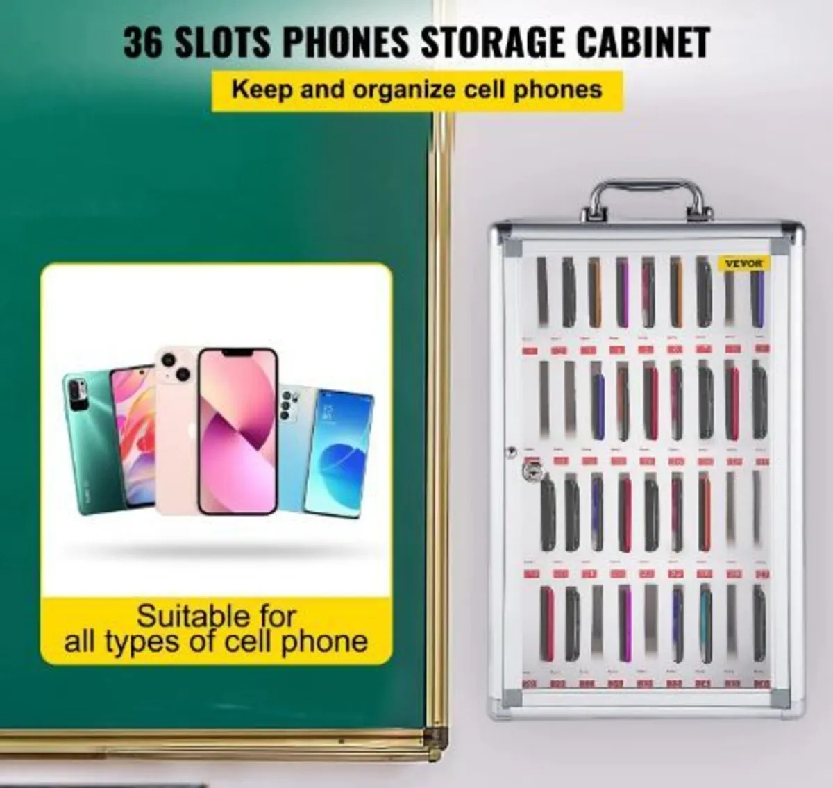 Cell Phone Storage Cabinet, 36 Slots, - Image 3