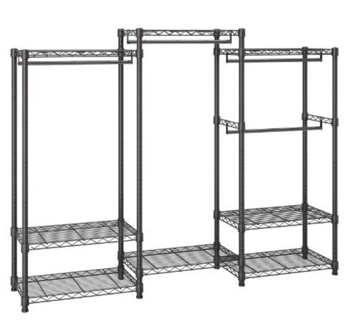 Heavy Duty Clothes Rack, Rolling Clothing - Image 1