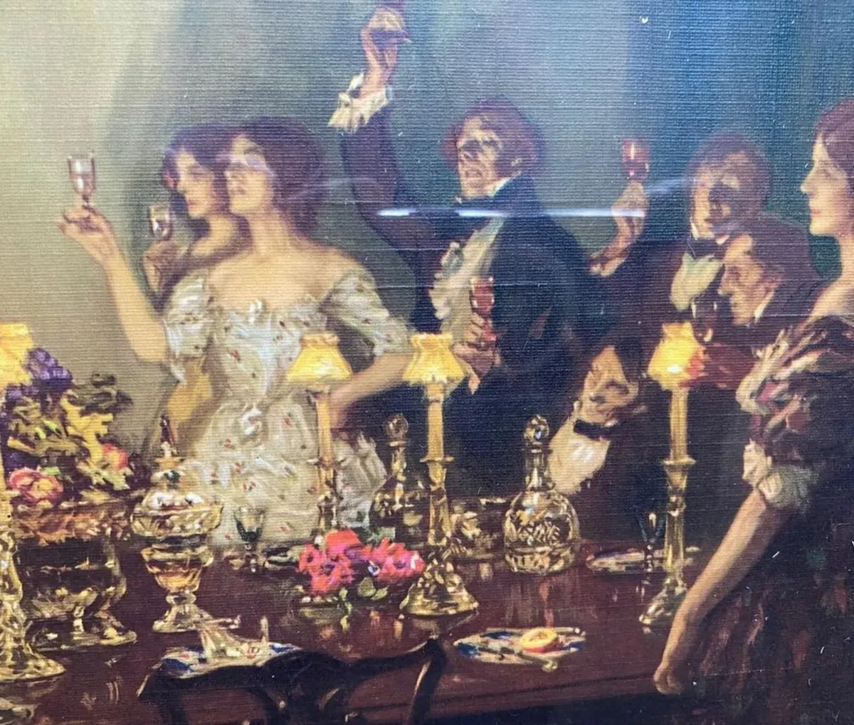 Vintage Framed Art Print-'The Toast' Richard Jack - Image 4