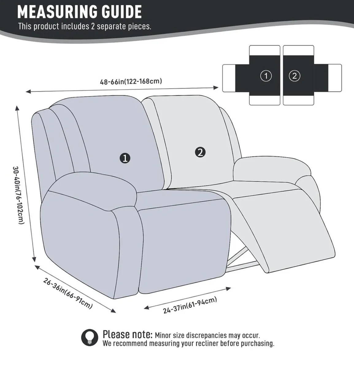 2 & 3-Seater Recliner Chair Cover from Amazon - Image 2
