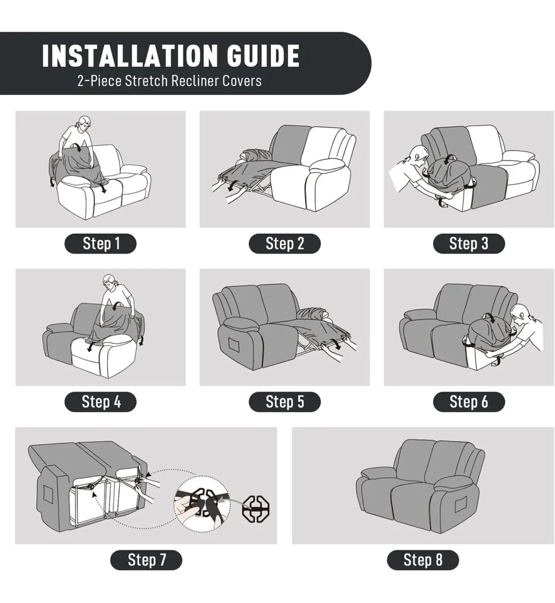 2 & 3-Seater Recliner Chair Cover from Amazon - Image 3
