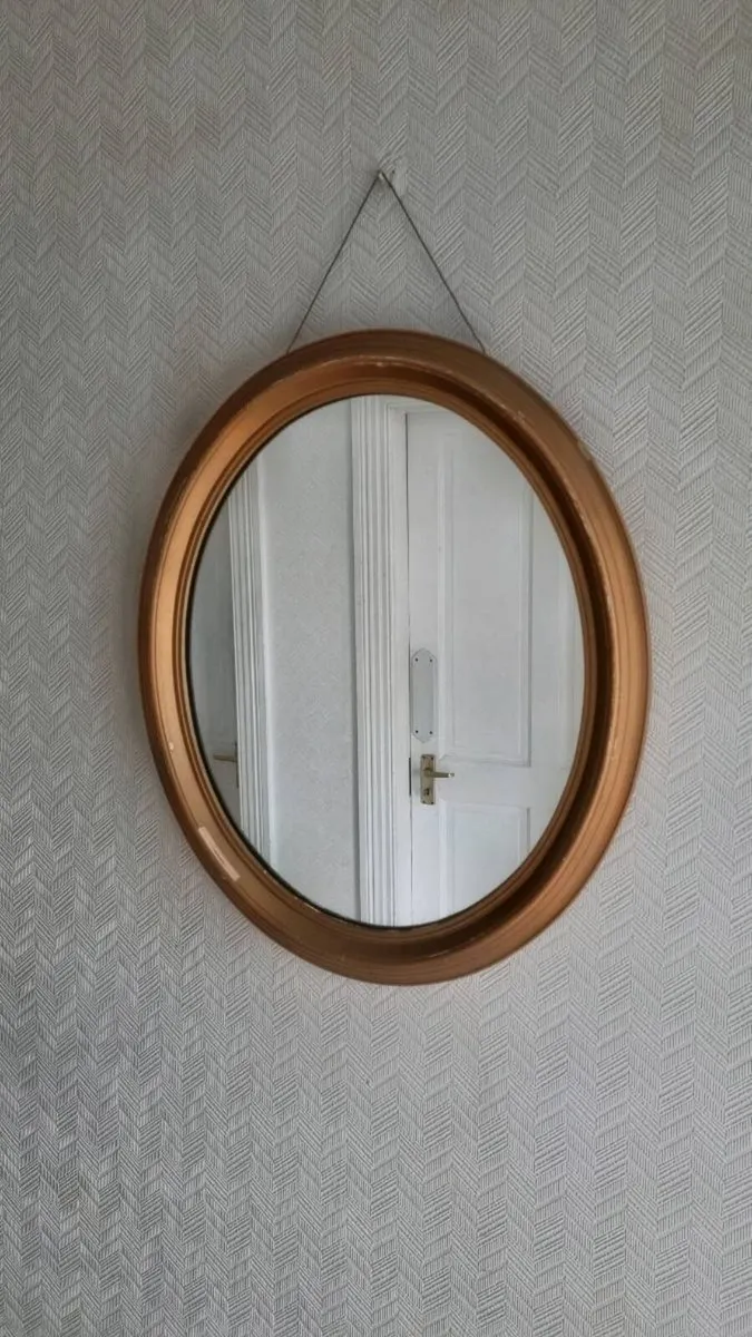 Antique Oval Mirror - Image 1