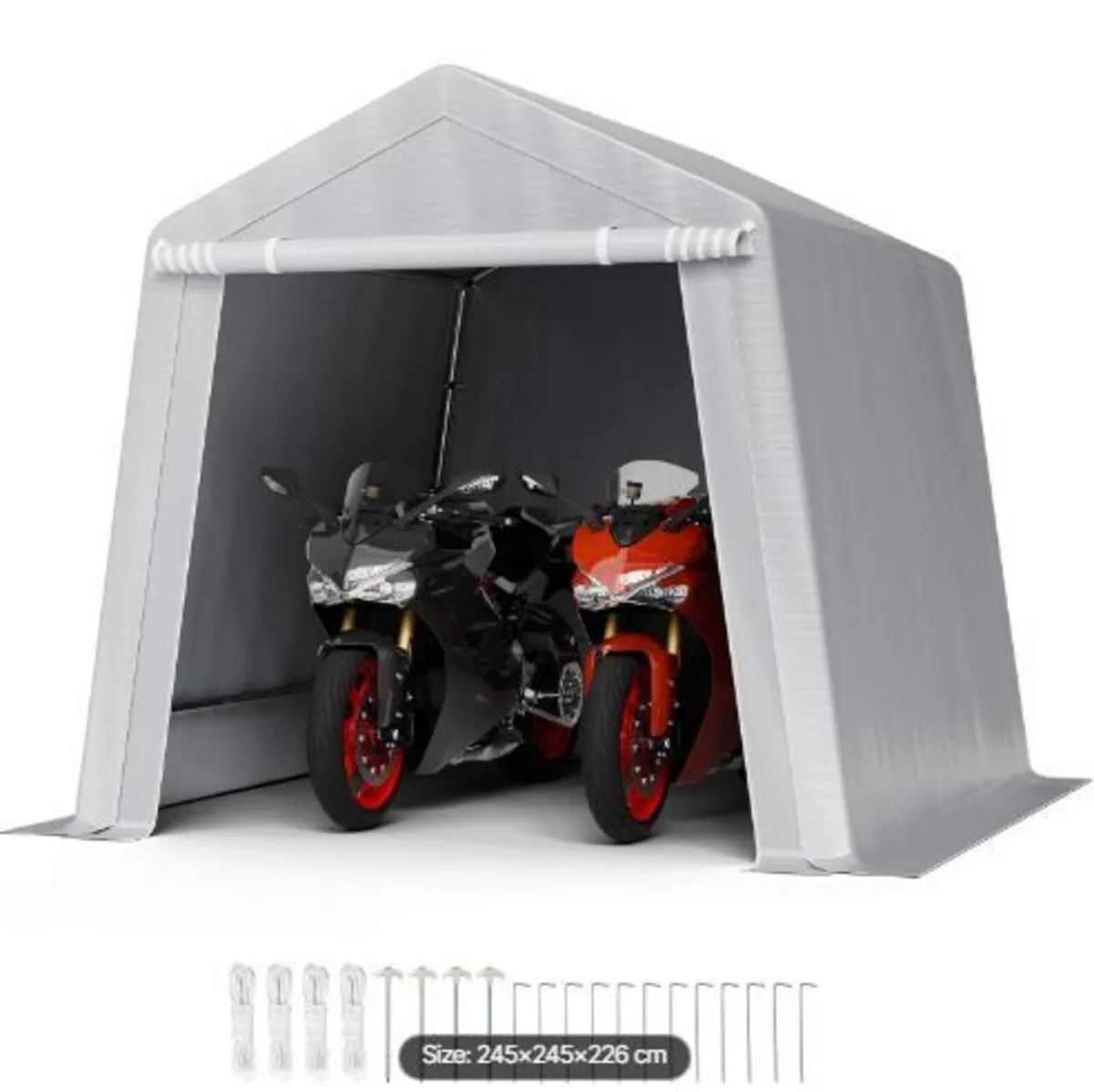 Outdoor Storage Shed, 8 x 8 ft Portable - Image 3