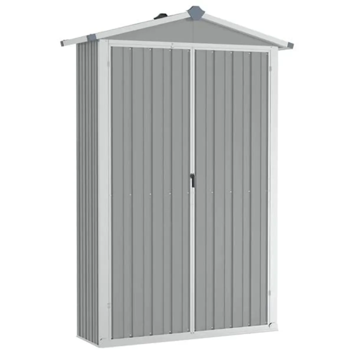 Garden Shed Grey 116x45x175 cm Galvanised Steel

D - Image 3