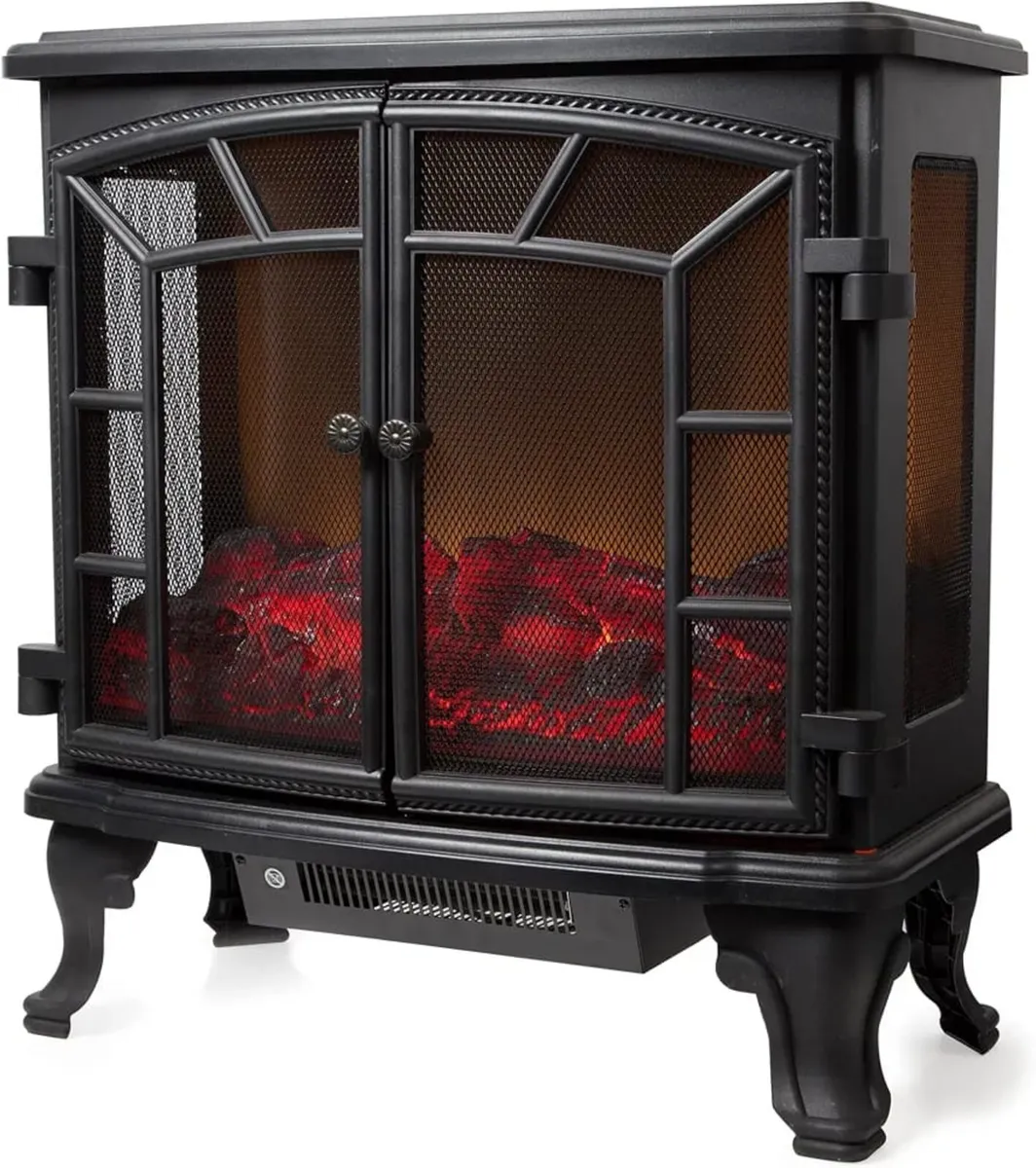 Rochester Portable Electric Double Door Fireplace - Image 1