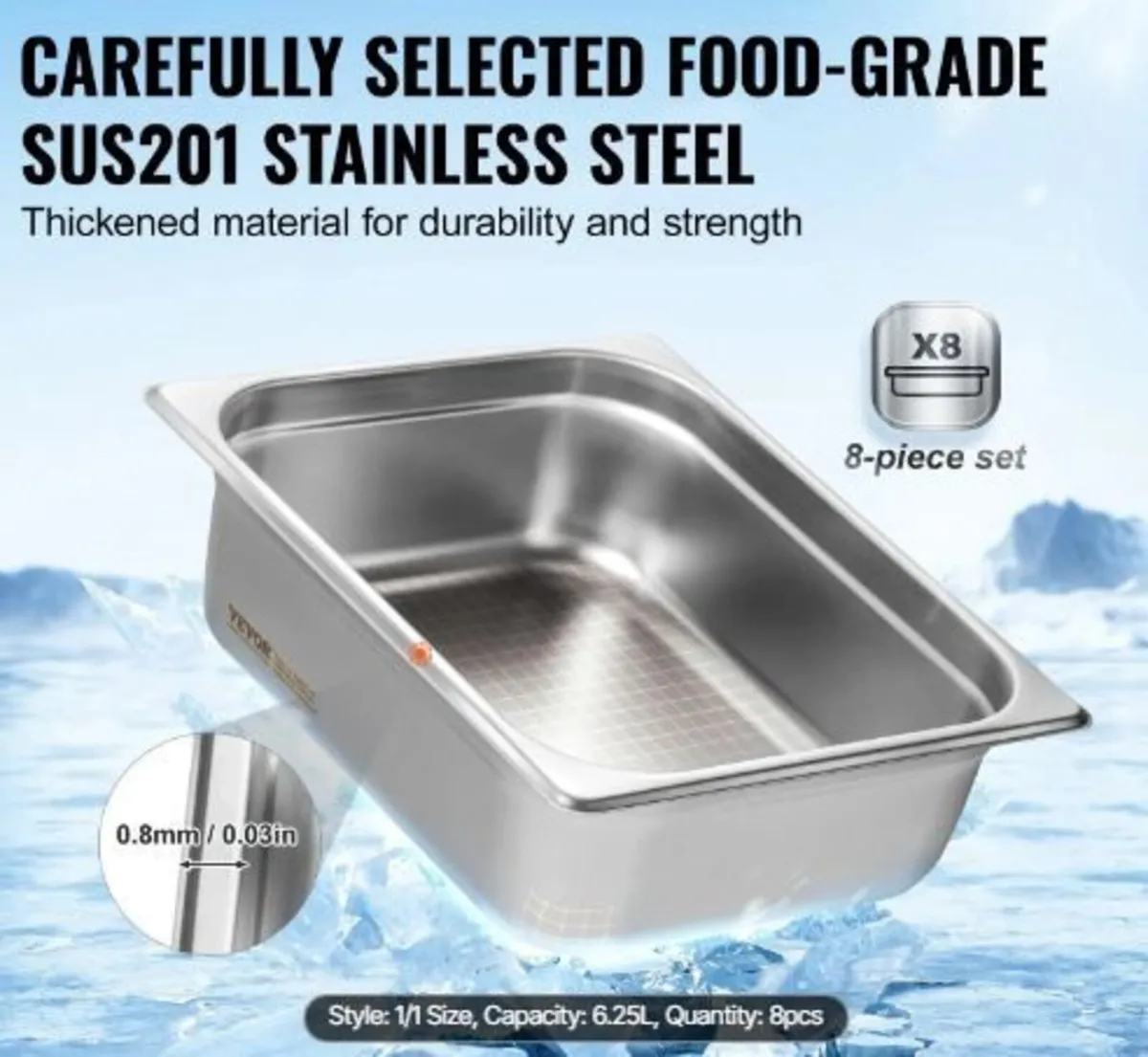 8 Pack Hotel Pans - Image 3
