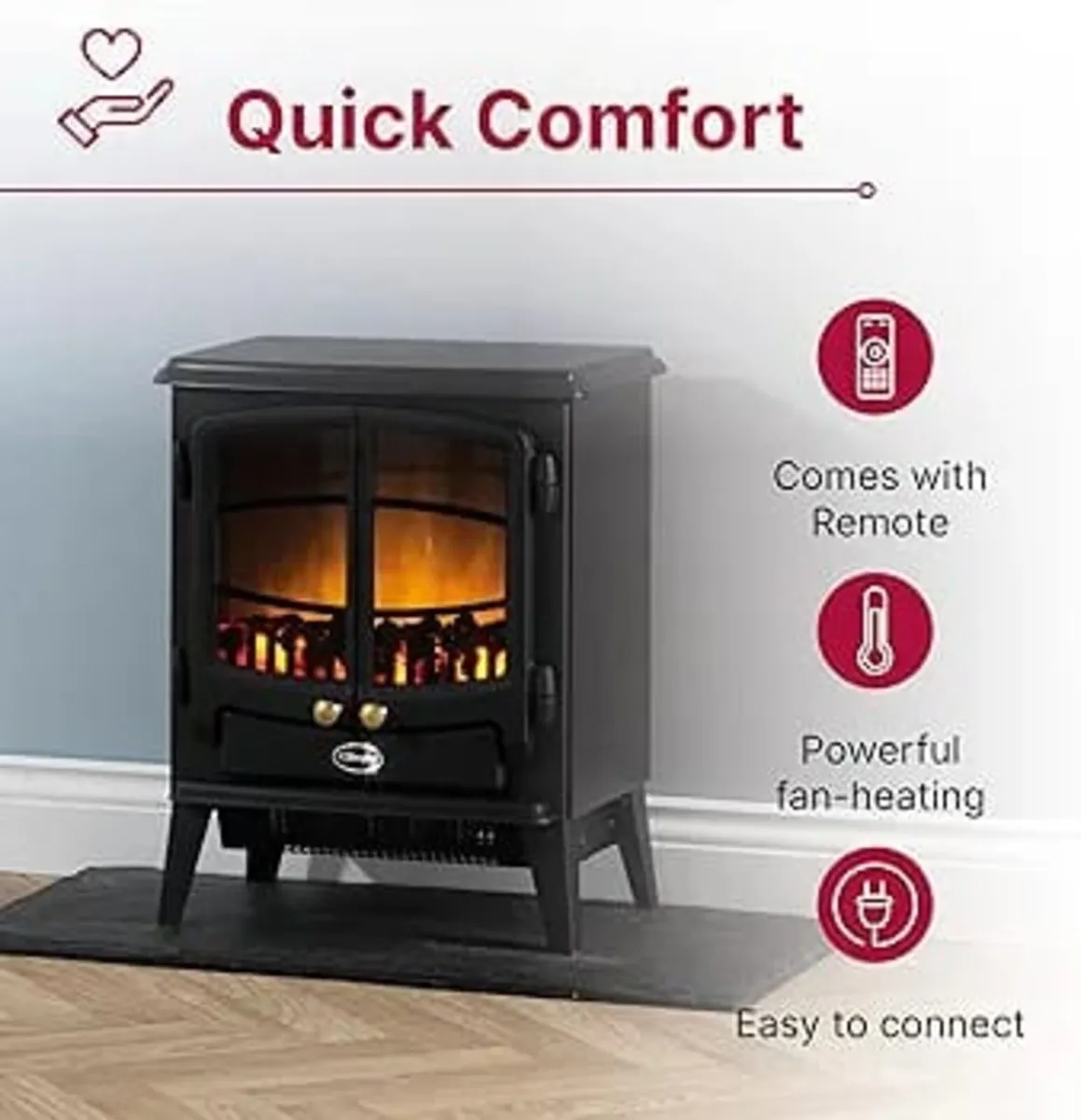 Tango Optiflame 2KW Freestanding Electric Stove Fi - Image 4