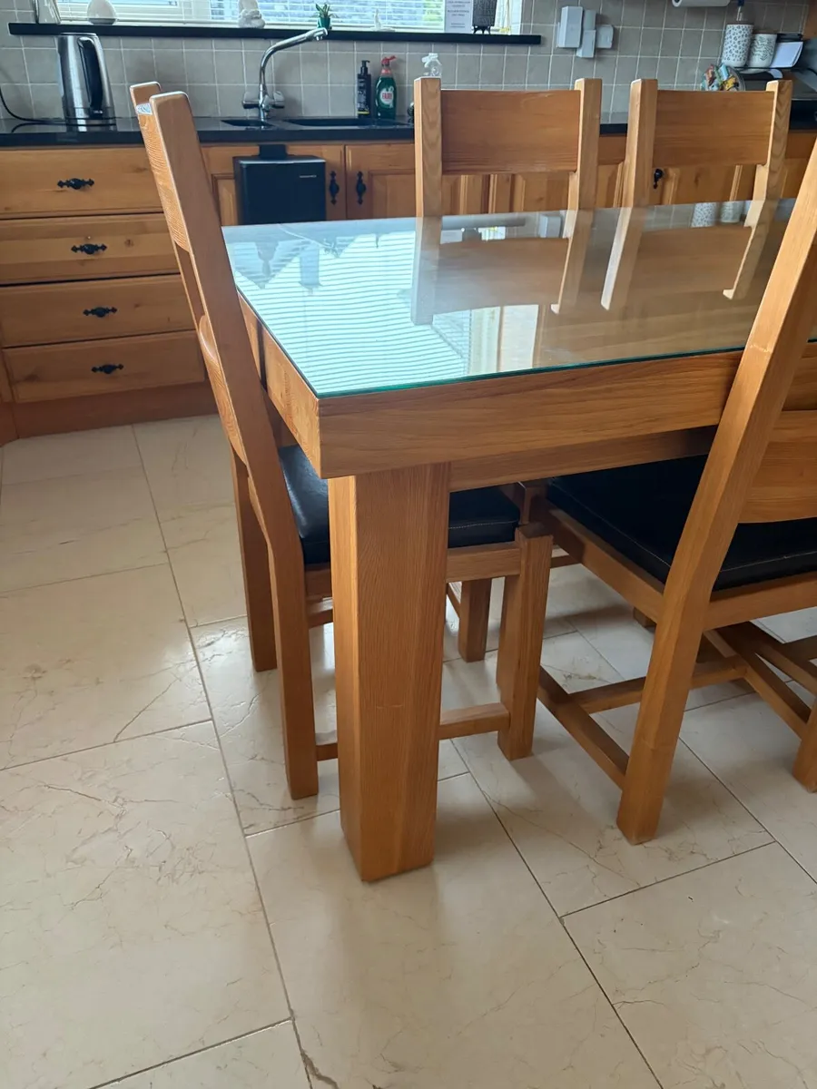 Oak Table and Chairs - Image 1