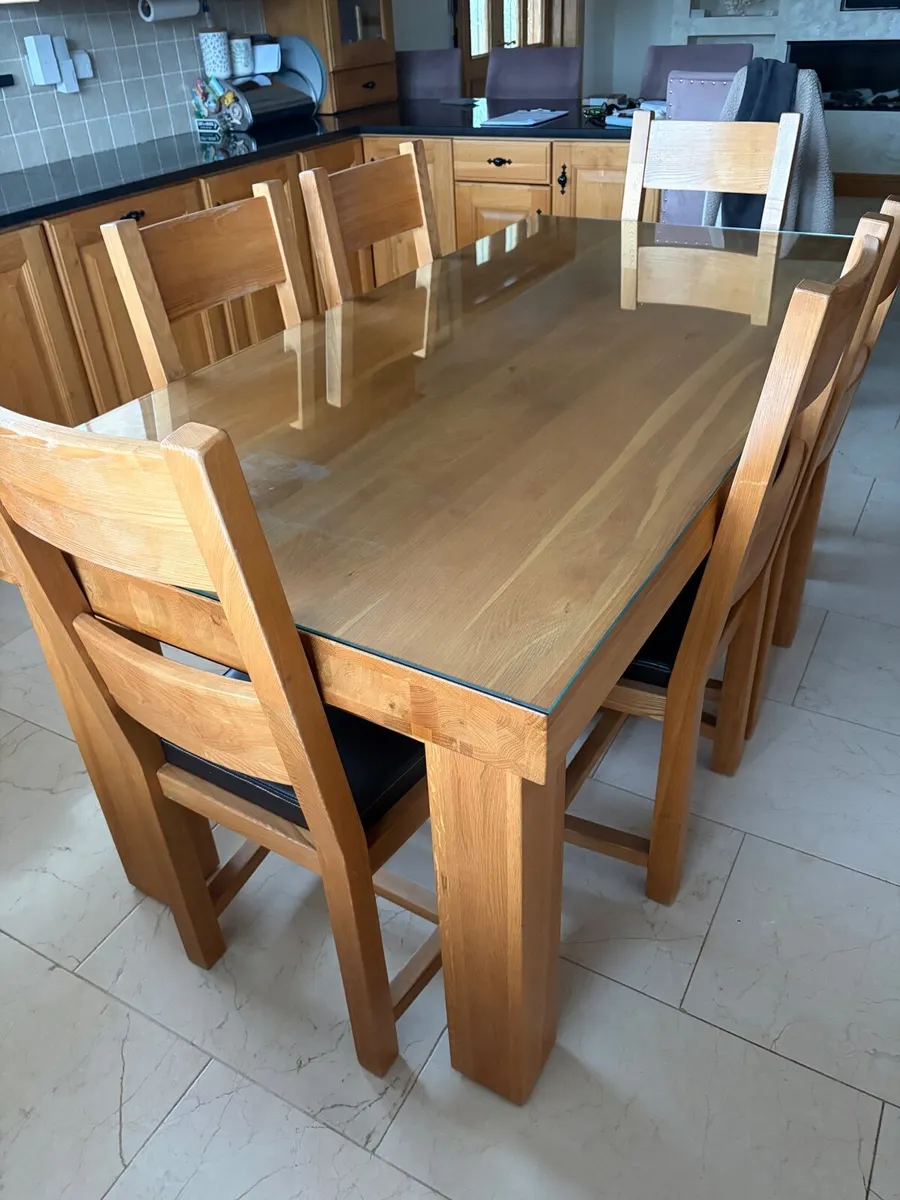 Oak Table and Chairs - Image 4