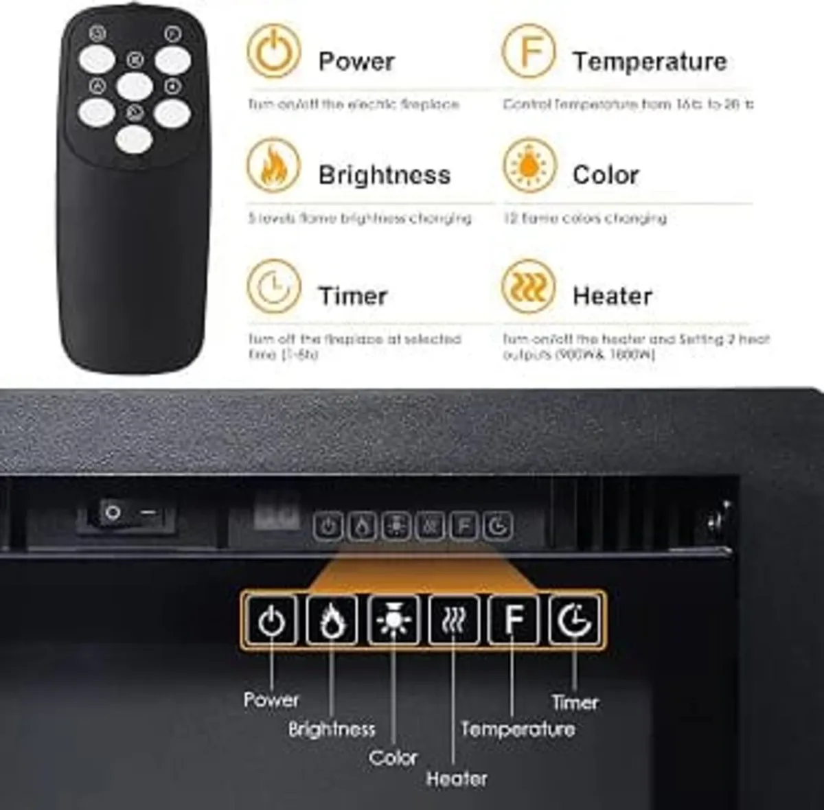 Electric Fire Wall Mounted/Recessed/Freestanding 1 - Image 4