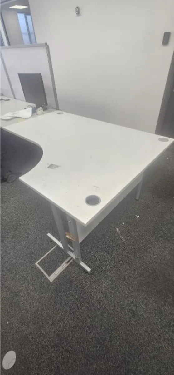 White Corner Office Desks for Sale - Image 2